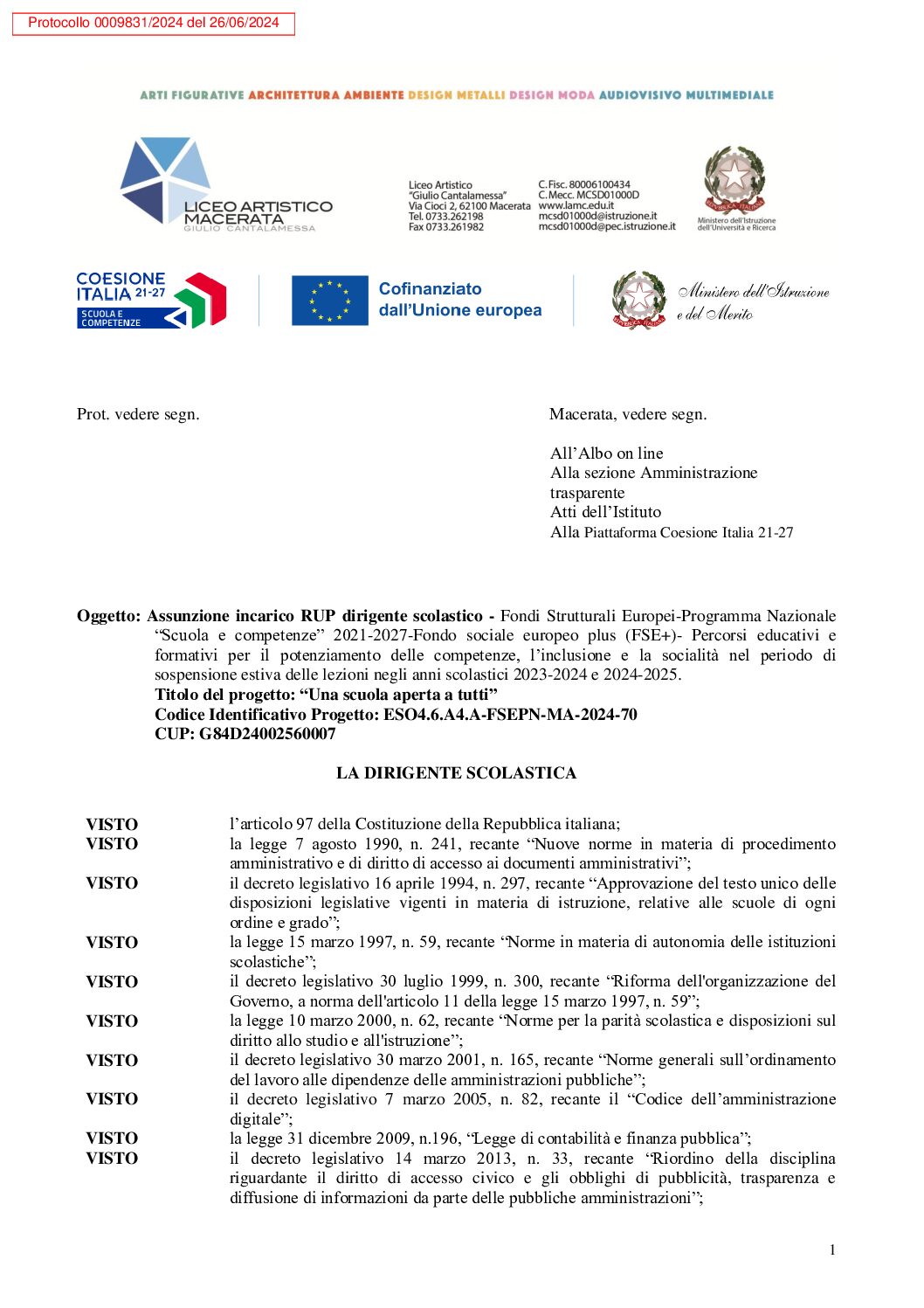 7.DECRETO ASSUNZIONE INCARICO RUP PN 2021 2027 -signed