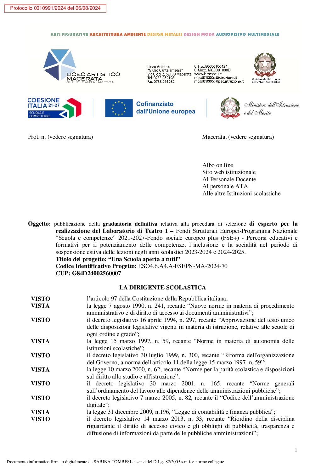 5a. Graduatoria definitiva selezione Esperto_Lab._Teatro 1 –