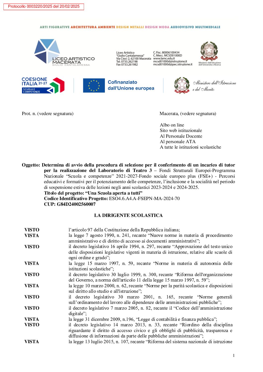 FIRMATO_1. Determina avvio di selezione TUTOR_Lab._Teatro 3